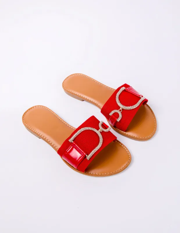 D Metal Detail Stretch Sandal sold by Blue Vanilla