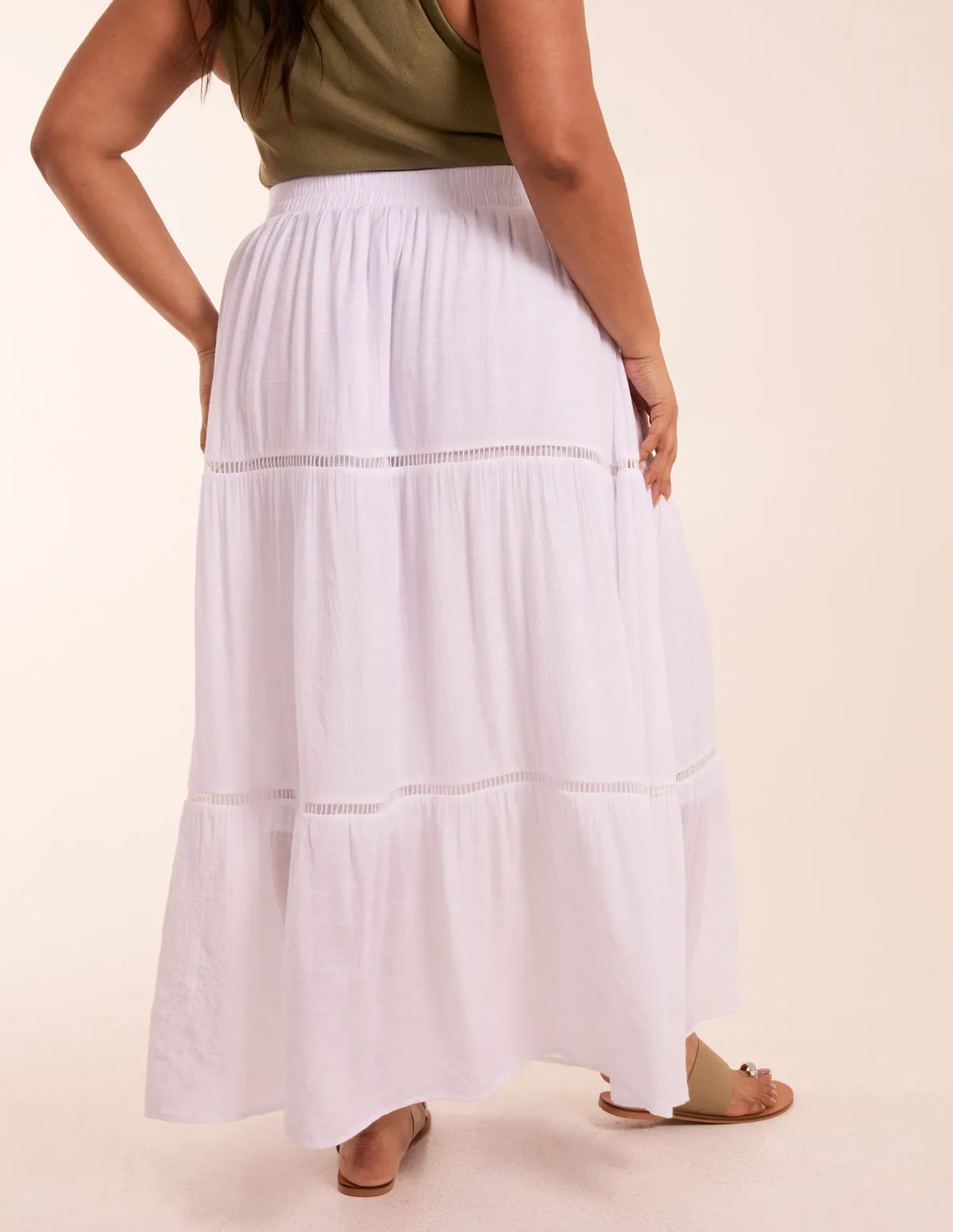 Curve Ladder Trim Maxi Skirt sold by Blue Vanilla product image thumbnail 4
