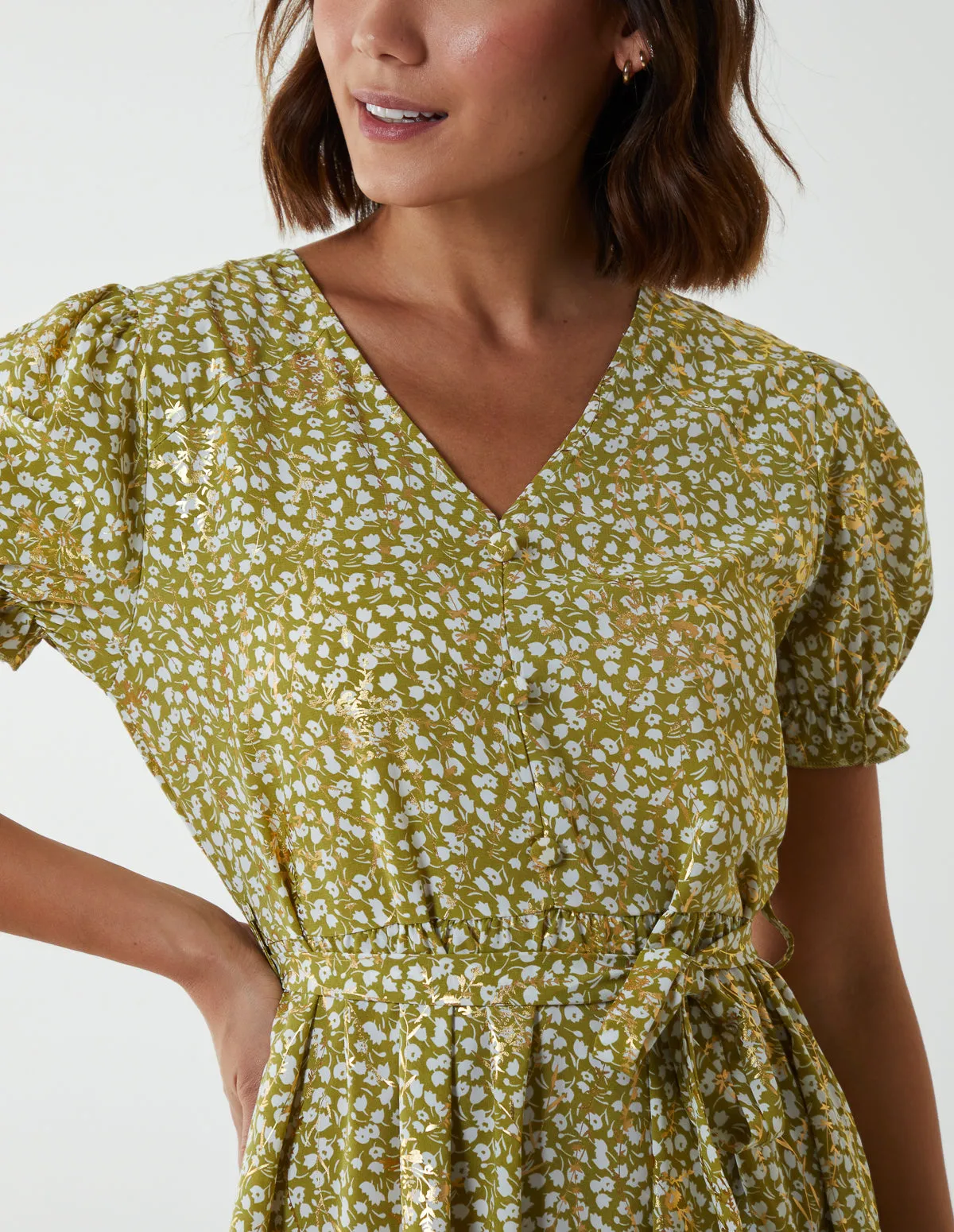 Belted Ditsy Maxi Dress sold by Blue Vanilla product image thumbnail 2