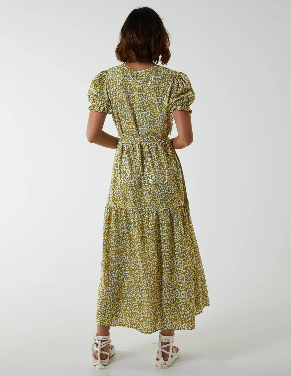 Belted Ditsy Maxi Dress sold by Blue Vanilla product image thumbnail 4