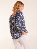 V Neck Printed Batwing Elasticated Hem Top sold by Blue Vanilla