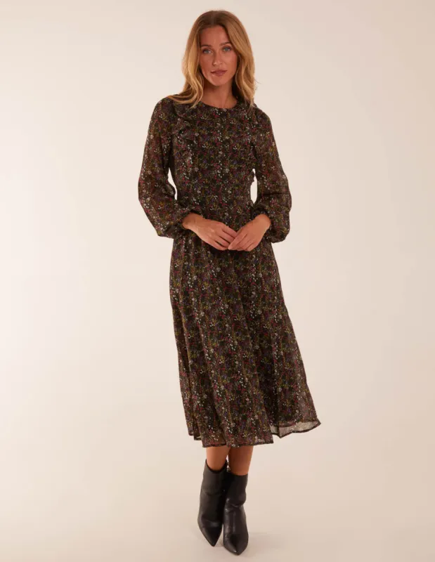 Frill Top Detail Midi Dress sold by Blue Vanilla