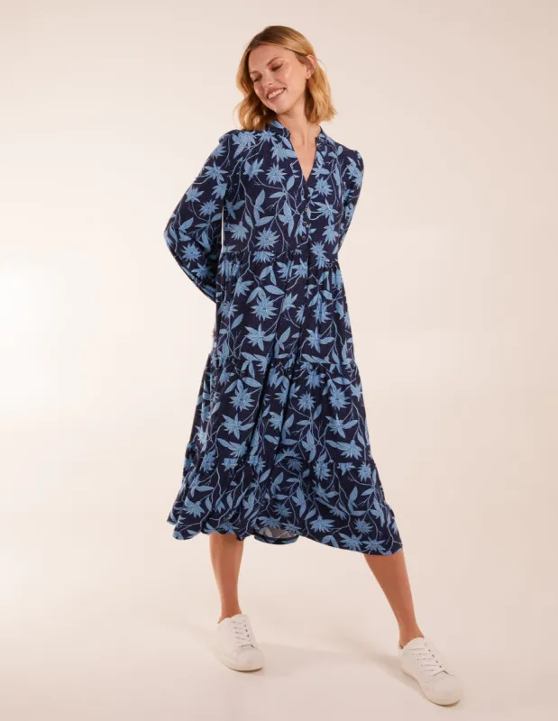 Collar Trapeze Midi Dress sold by Blue Vanilla