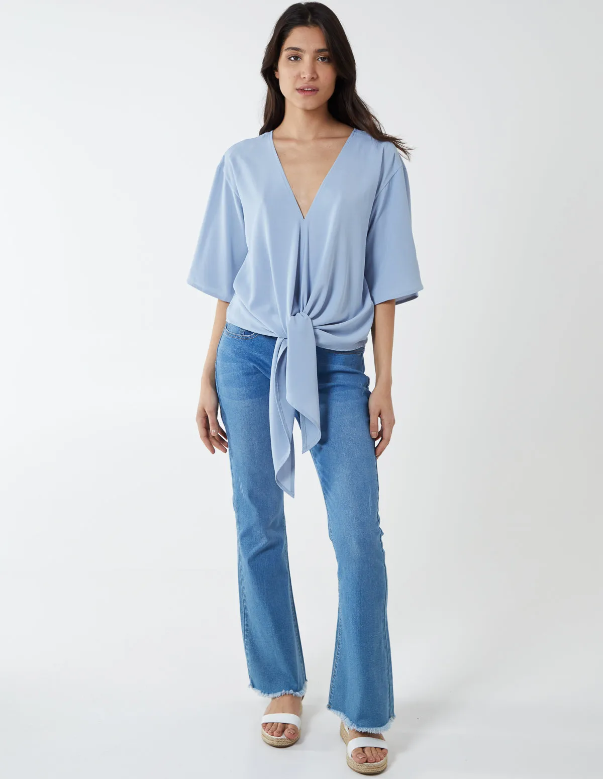 Tie Front Oversized Batwing Top sold by Blue Vanilla product image thumbnail 3