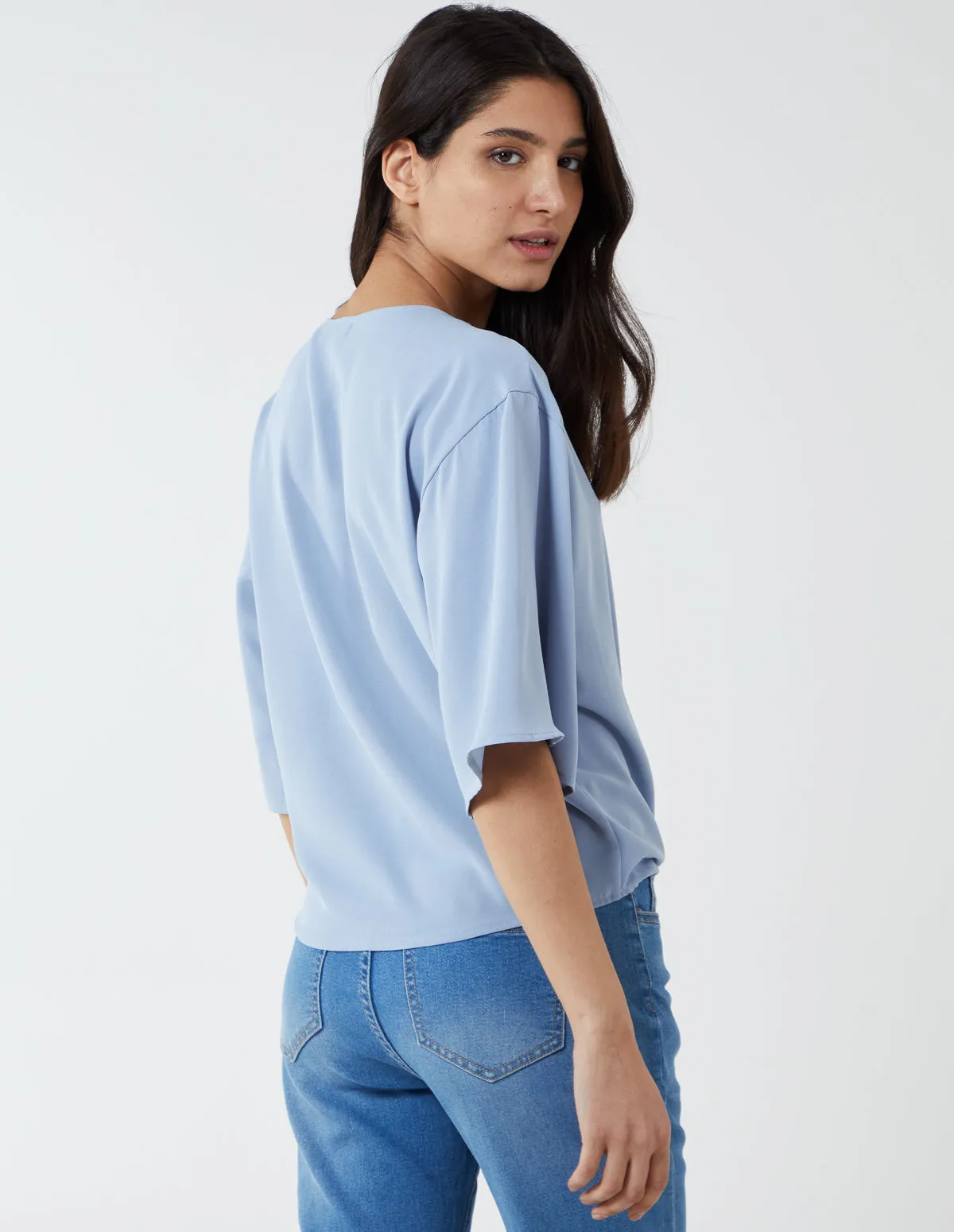 Tie Front Oversized Batwing Top sold by Blue Vanilla product image thumbnail 5