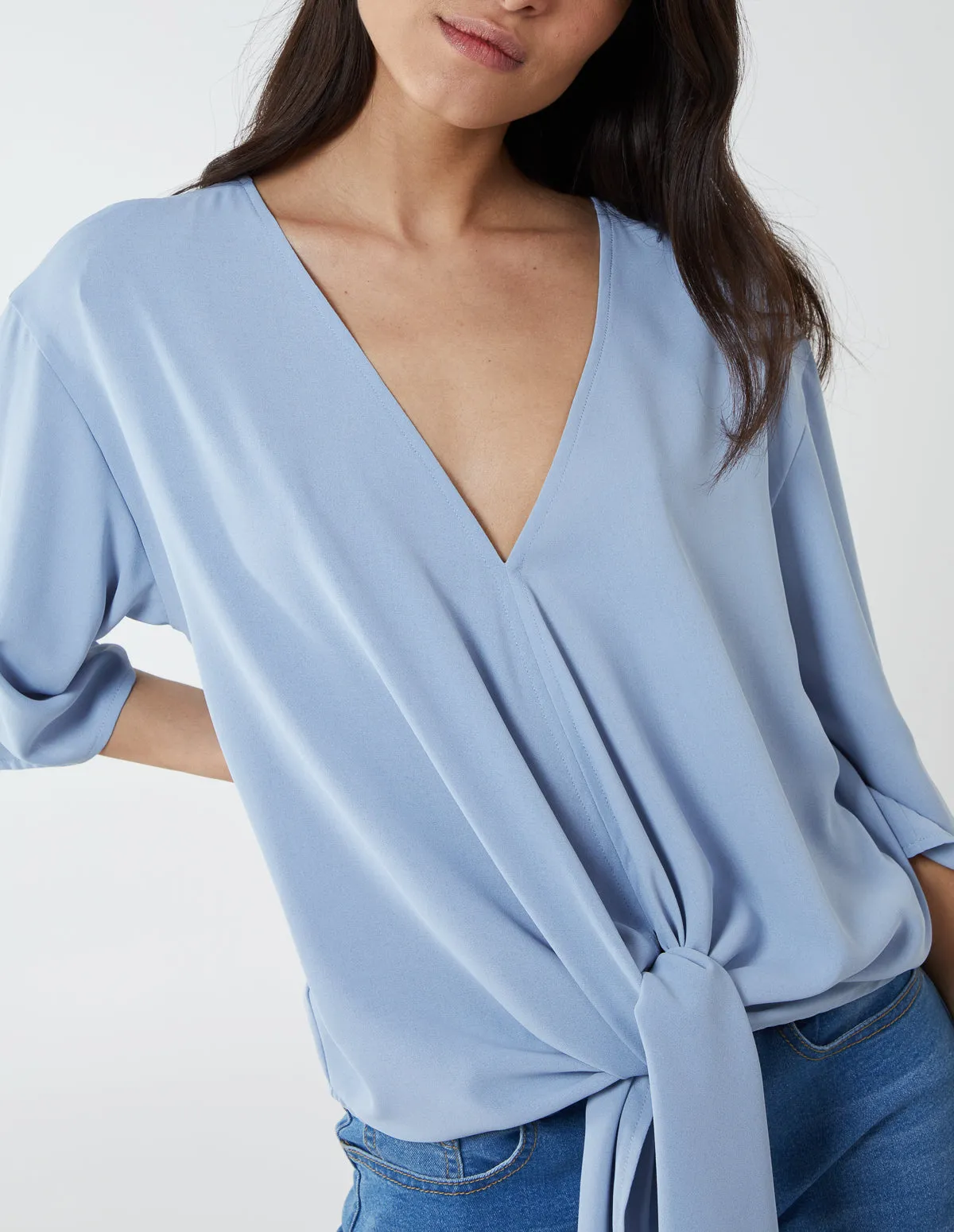 Tie Front Oversized Batwing Top sold by Blue Vanilla product image thumbnail 2