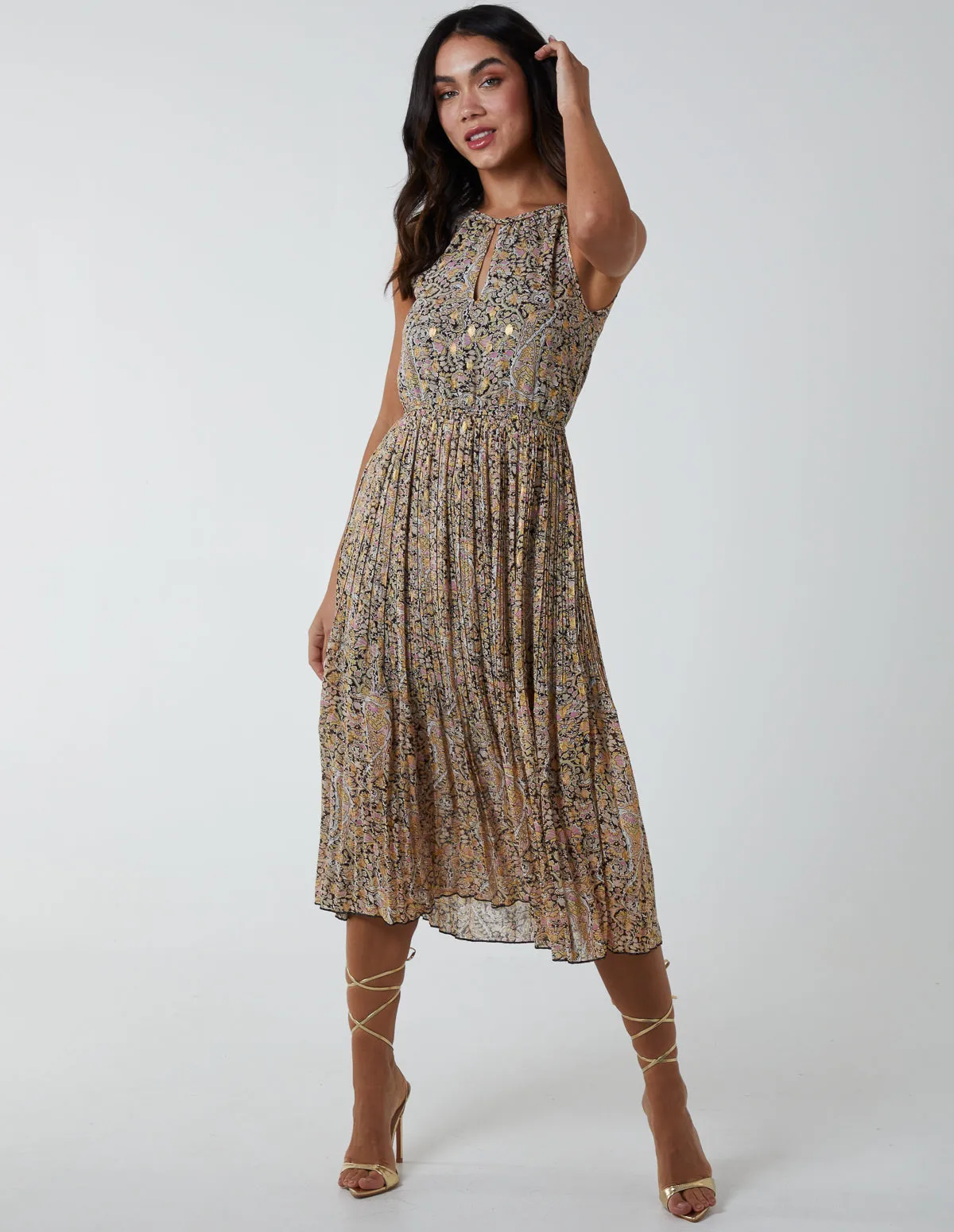 Keyhole Halter Neck Midi Dress sold by Blue Vanilla product image thumbnail 3