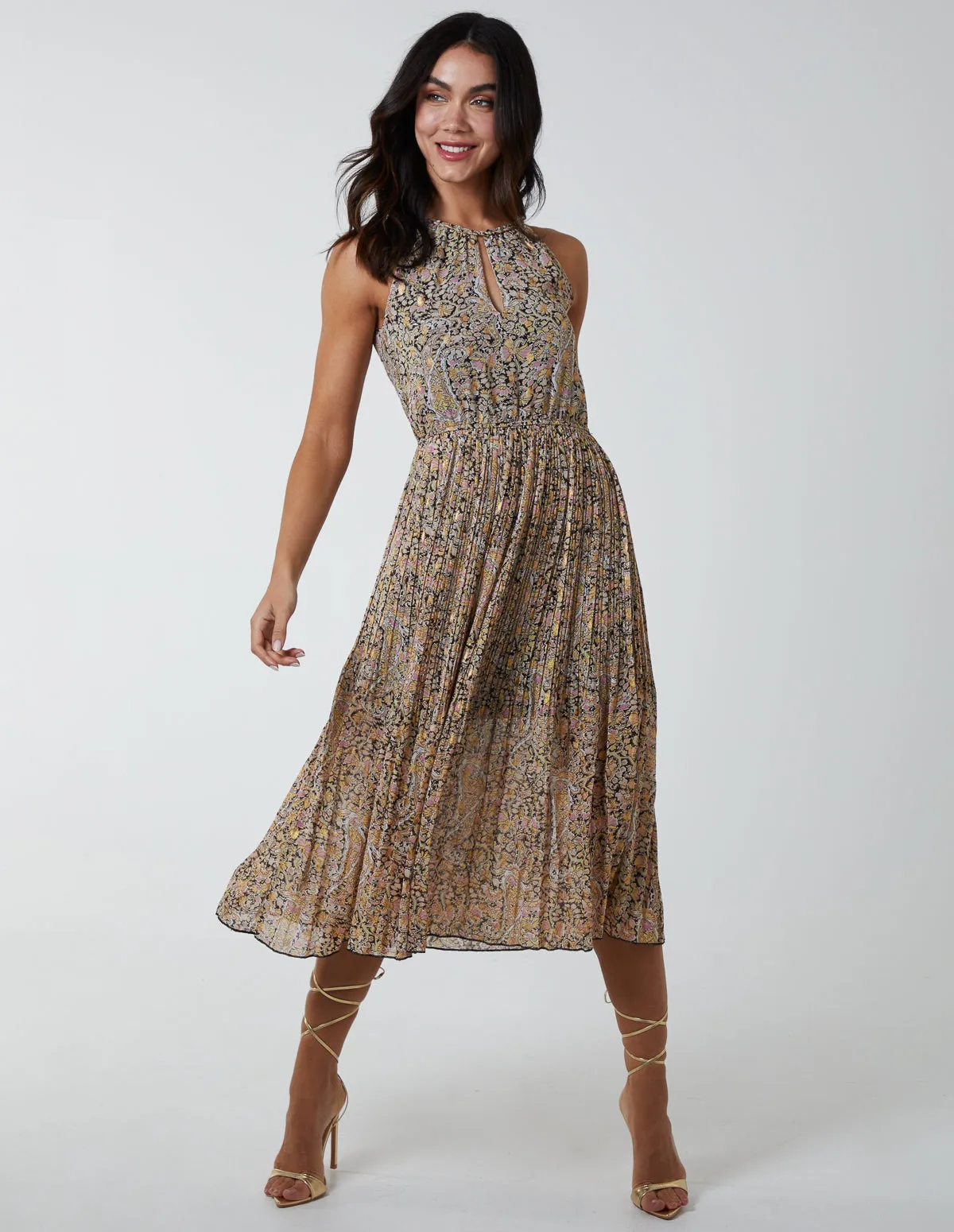 Keyhole Halter Neck Midi Dress sold by Blue Vanilla