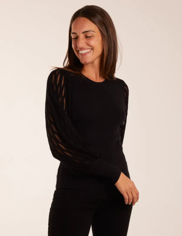 Cut Out Sleeve Jumper sold by Blue Vanilla