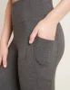 Motivate 3/4 High-Waist Tights - Dark Marl sold by Boody Eco Wear