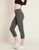 Motivate 3/4 High-Waist Tights - Dark Marl sold by Boody Eco Wear