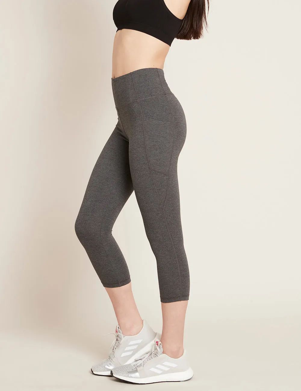 Motivate 3/4 High-Waist Tights - Dark Marl sold by Boody Eco Wear product image thumbnail 4