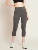 Motivate 3/4 High-Waist Tights - Dark Marl sold by Boody Eco Wear