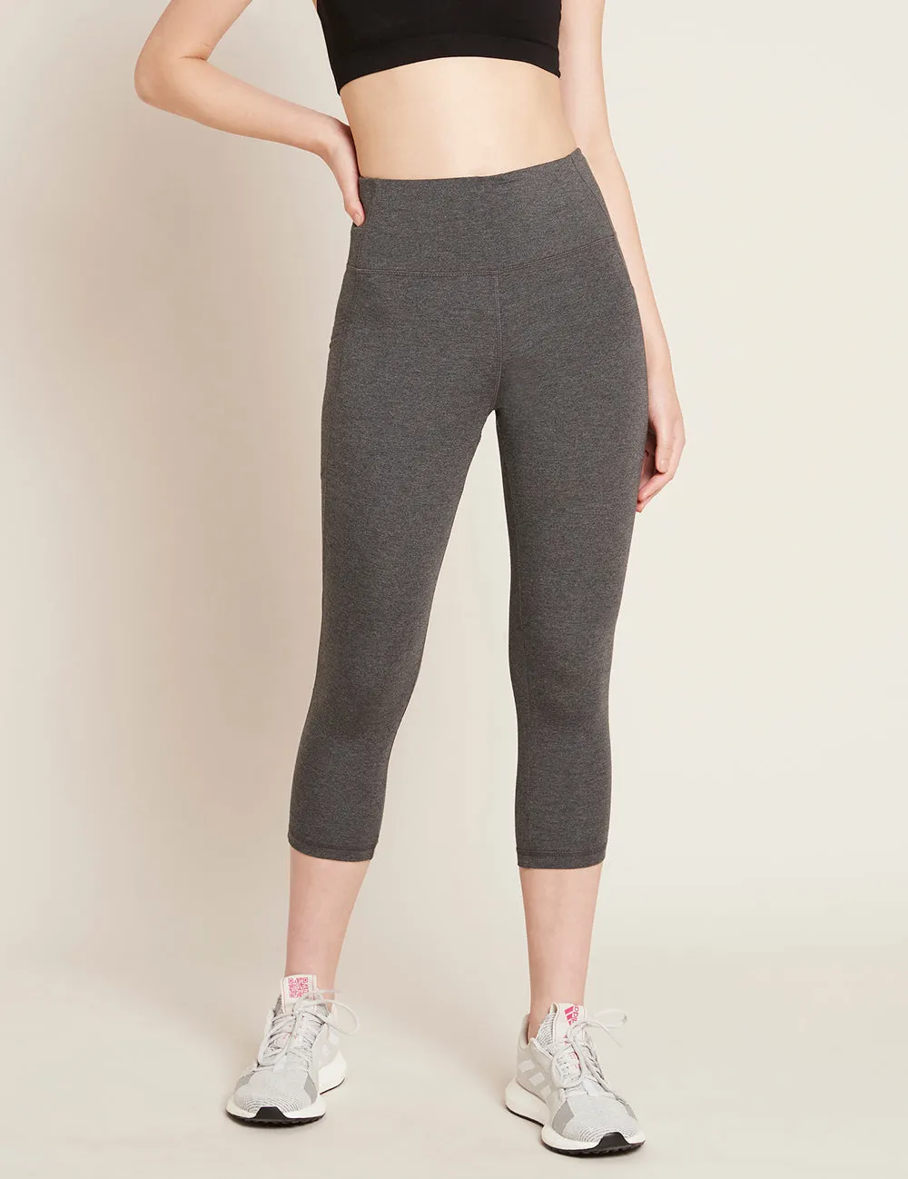 Motivate 3/4 High-Waist Tights - Dark Marl sold by Boody Eco Wear product image thumbnail 2