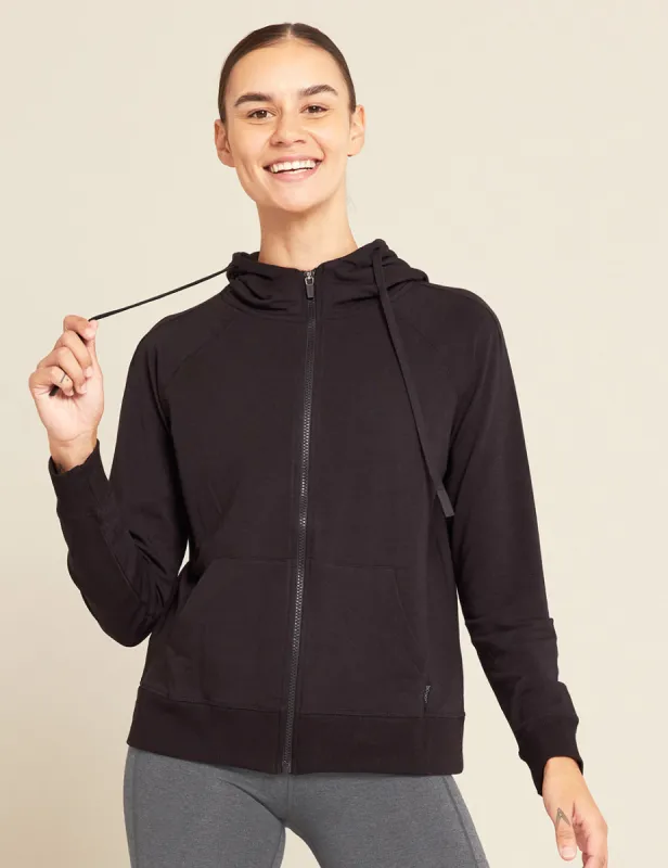 Women's Weekend Zip-Up Hoodie - Black made by Boody Eco Wear