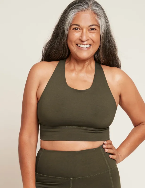 Motivate Longline Bra - Dark Olive sold by Boody Eco Wear