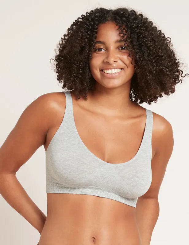 Seamfree Crop Bra - Light Grey Marl sold by Boody Eco Wear