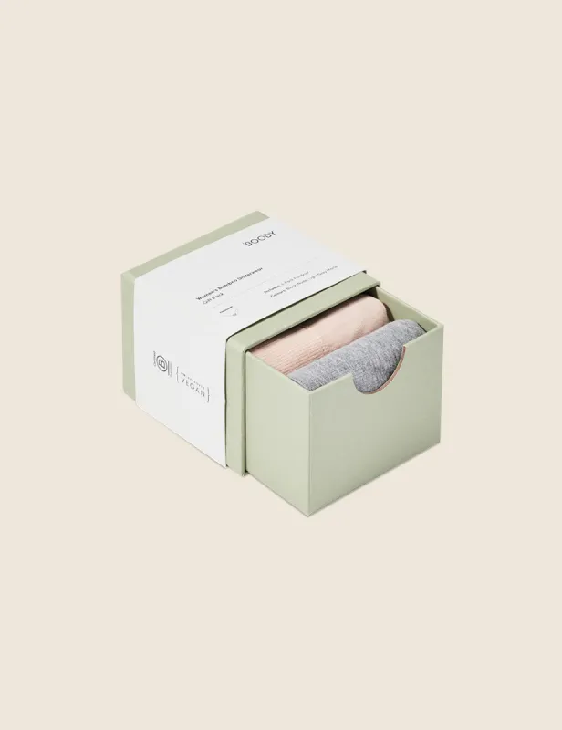 Giftbox - 3-Pack Full Briefs - Black, Nude, Light Grey Marl sold by Boody Eco Wear