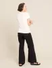 Women's Ribbed Crew Neck T-Shirt - White sold by Boody Eco Wear