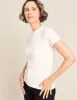 Women's Ribbed Crew Neck T-Shirt - White sold by Boody Eco Wear