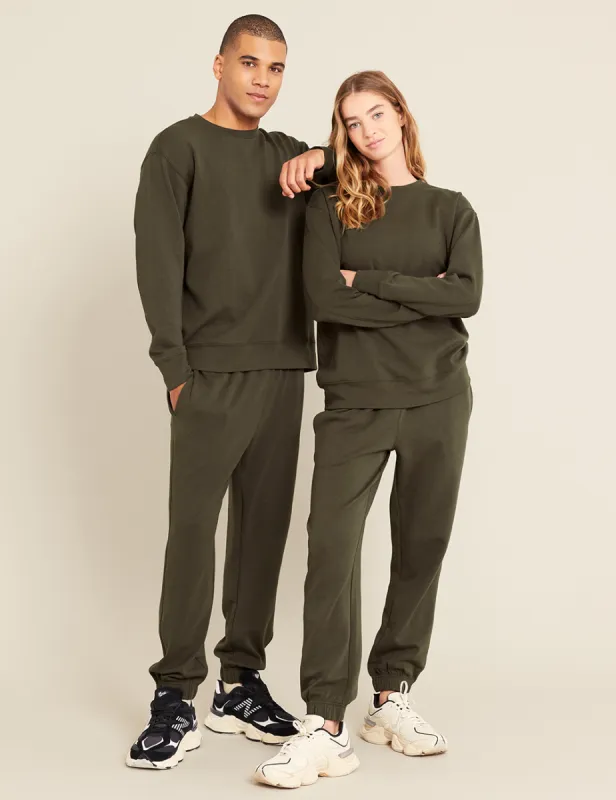Unisex Cuffed Sweat Pants - Dark Olive sold by Boody Eco Wear