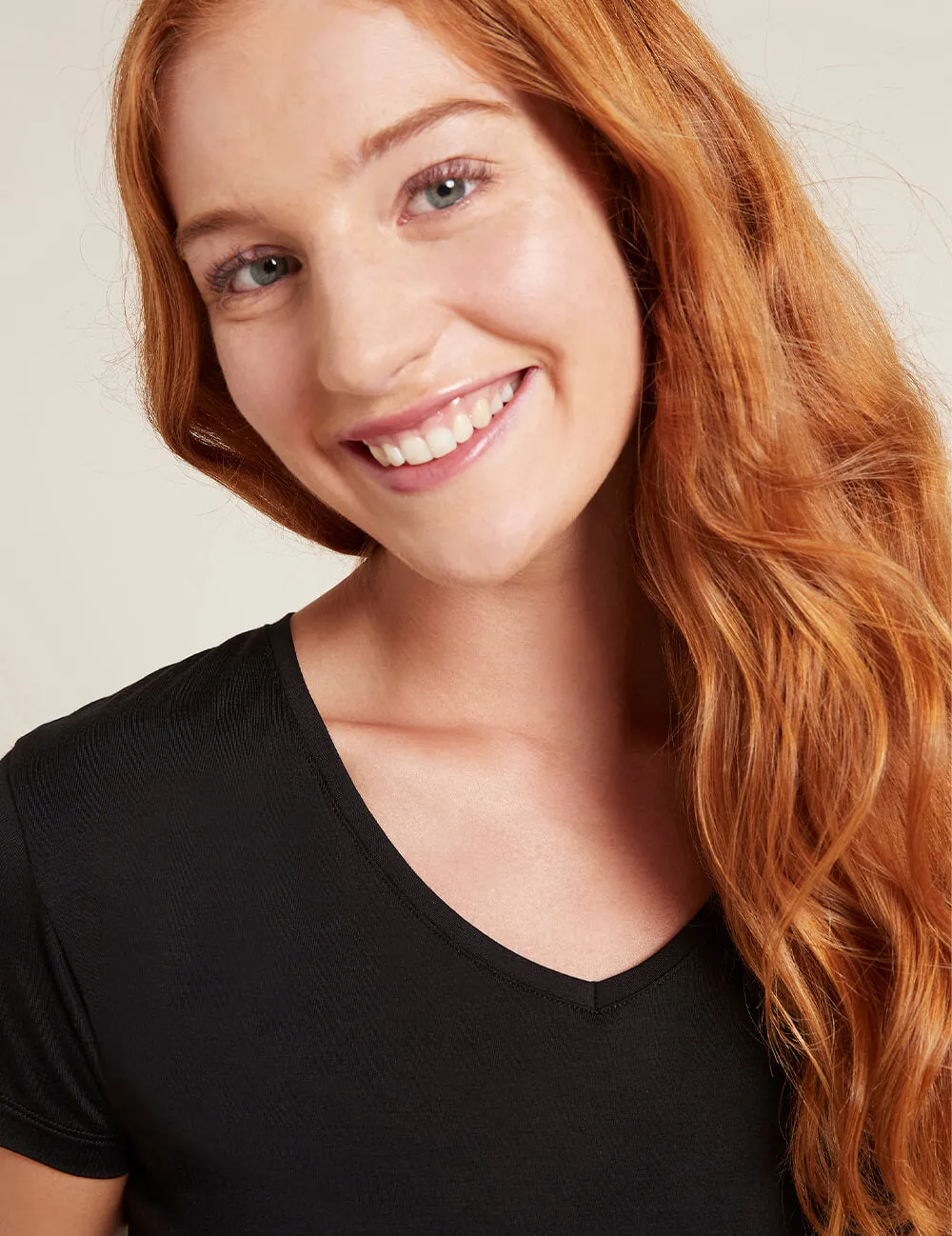 Women's V-Neck T-Shirt - Black sold by Boody Eco Wear product image thumbnail 4