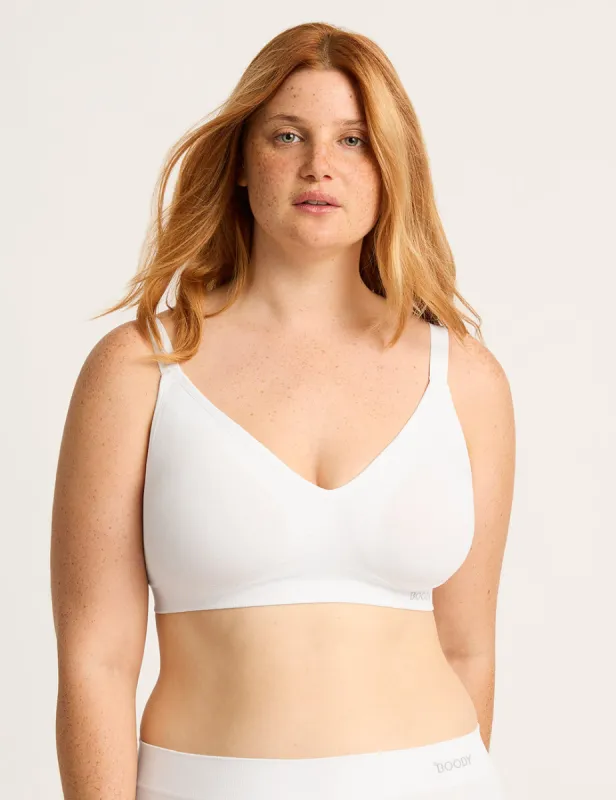 Wireless Full Bust T-Shirt Bra - White sold by Boody Eco Wear