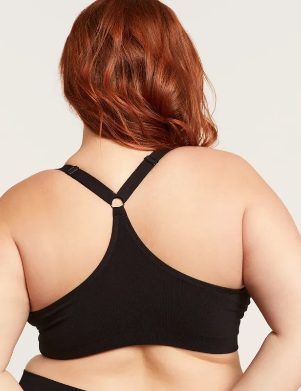 Full Bust Wireless Racerback Bra - Black sold by Boody Eco Wear