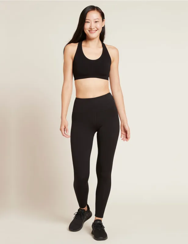 High-Waist Full Length Tights 2.0 - Black sold by Boody Eco Wear