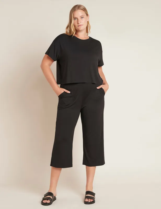 Downtime Crop Pant - Black made by Boody Eco Wear