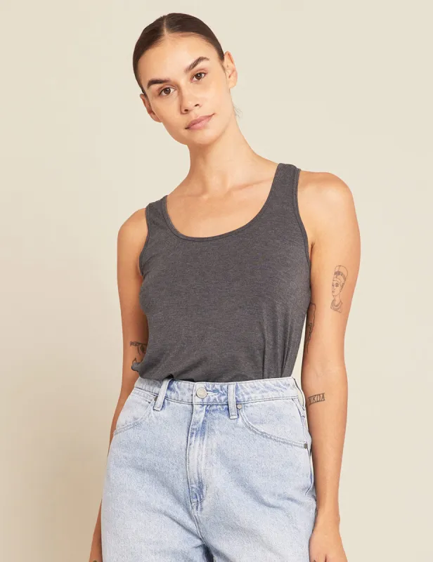 Relaxed Tank - Dark Marl sold by Boody Eco Wear