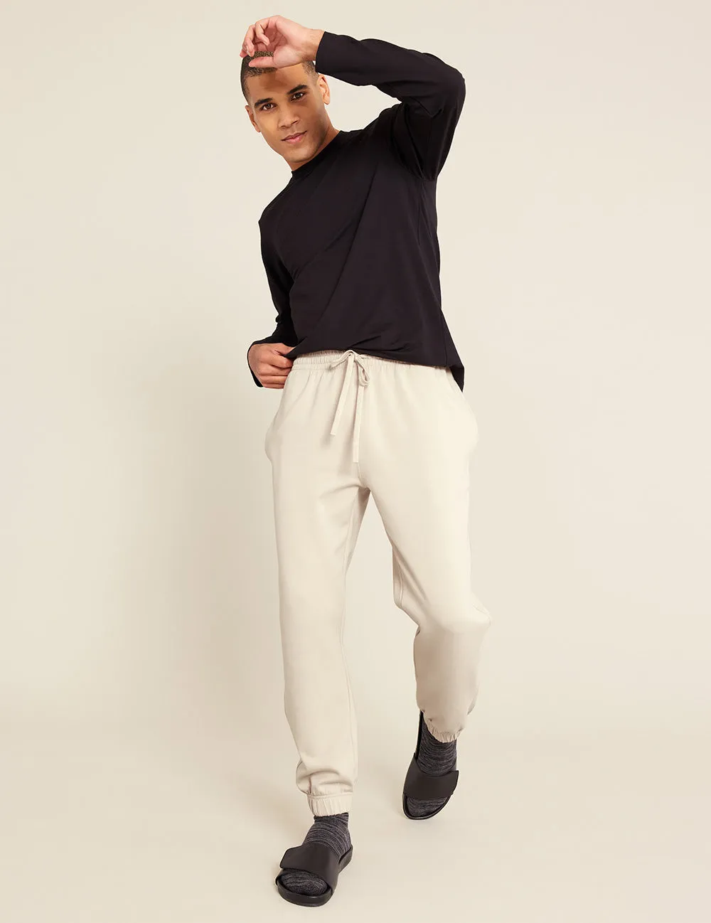 Unisex Cuffed Sweat Pants - Sand sold by Boody Eco Wear product image thumbnail 2