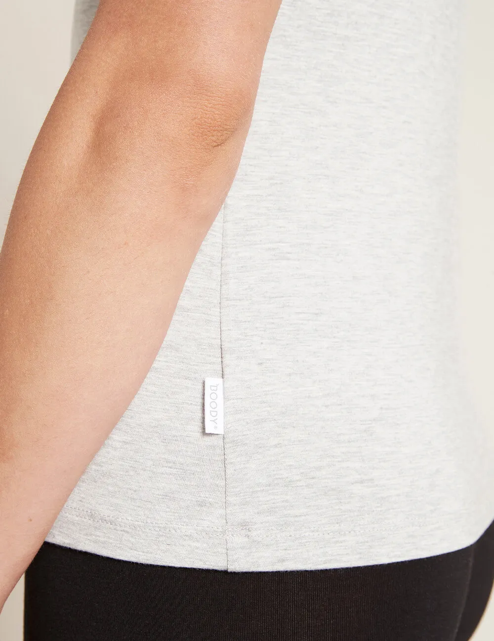 Women's V-Neck T-Shirt - Light Grey Marl sold by Boody Eco Wear product image thumbnail 4