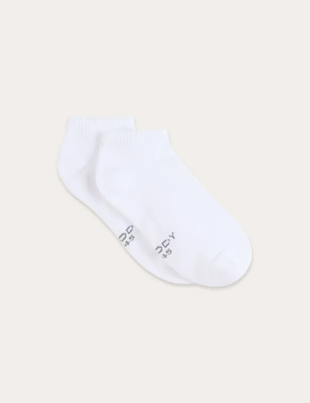 Cushioned Ankle Socks - White sold by Boody Eco Wear