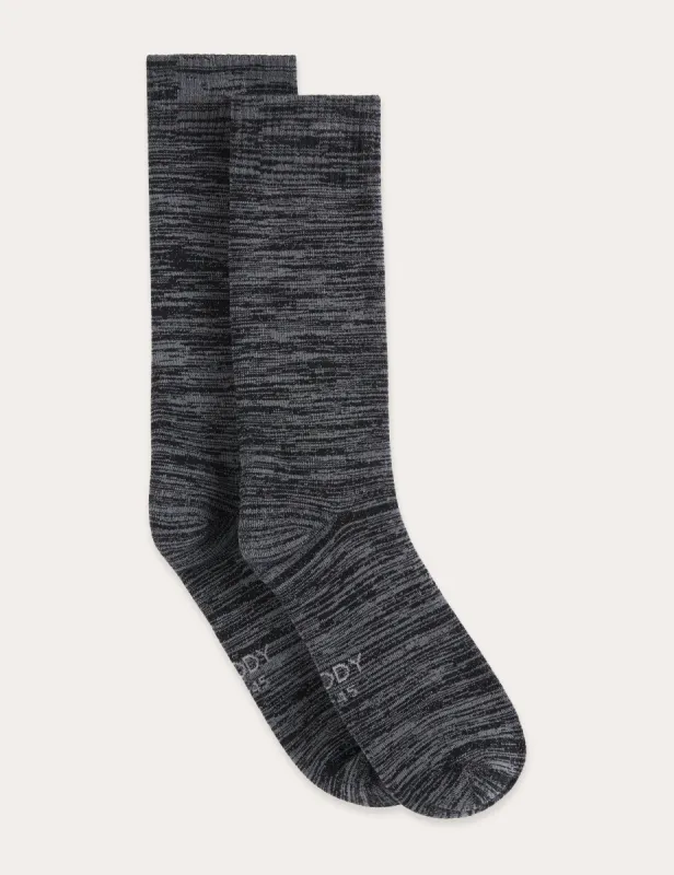 Crew Boot Socks - Dark Grey Marl sold by Boody Eco Wear