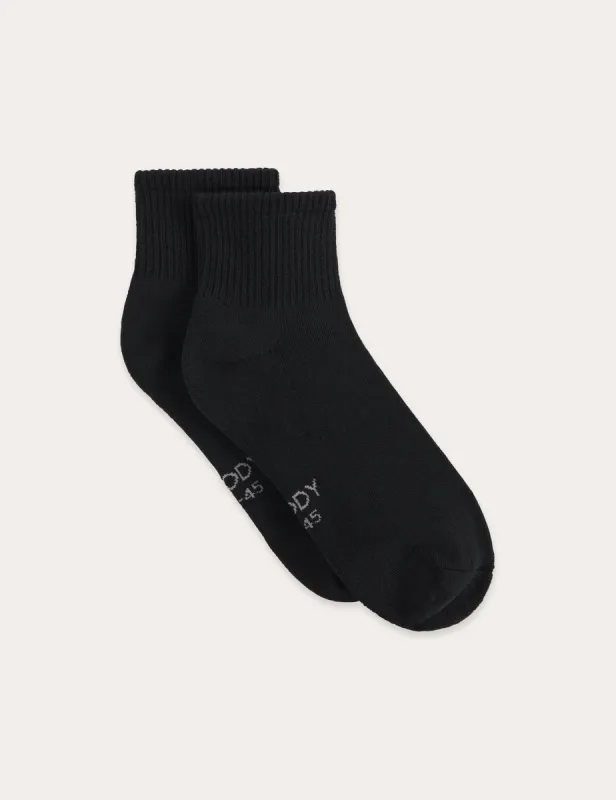 Cushioned Quarter Crew Socks - Black sold by Boody Eco Wear
