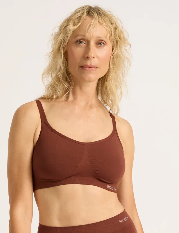 Full Bust Wireless Bra - Rust sold by Boody Eco Wear