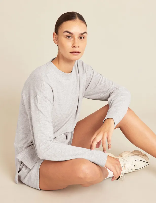 Women's Weekend Crew Pullover - Grey Marl sold by Boody Eco Wear