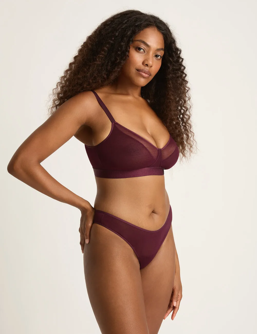 FreeMesh Full Bust Wireless Bra - Fig sold by Boody Eco Wear product image thumbnail 4