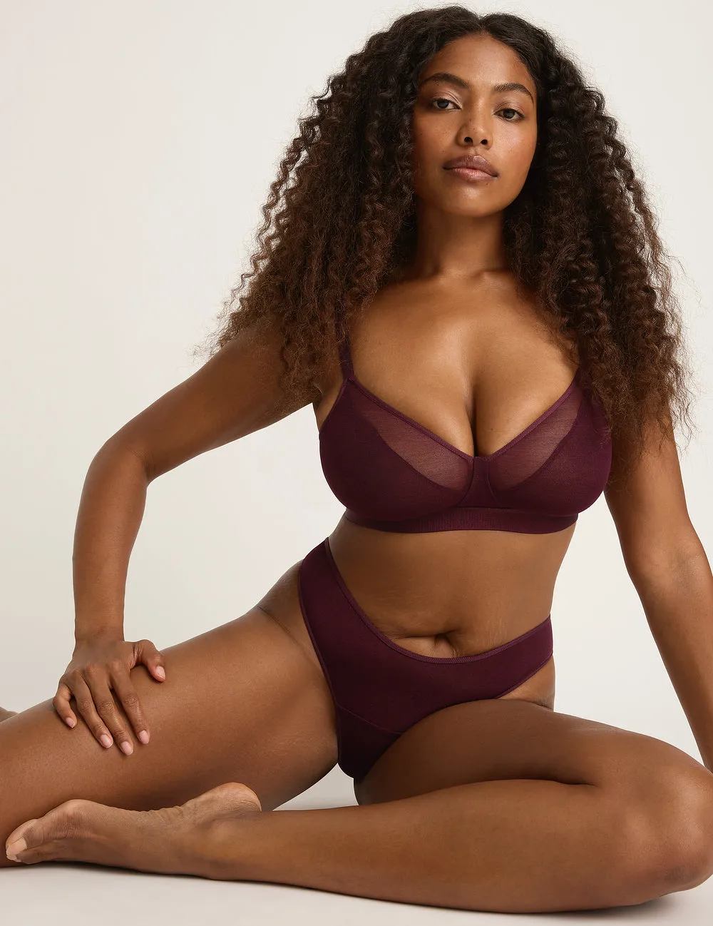 FreeMesh Full Bust Wireless Bra - Fig sold by Boody Eco Wear product image thumbnail 5