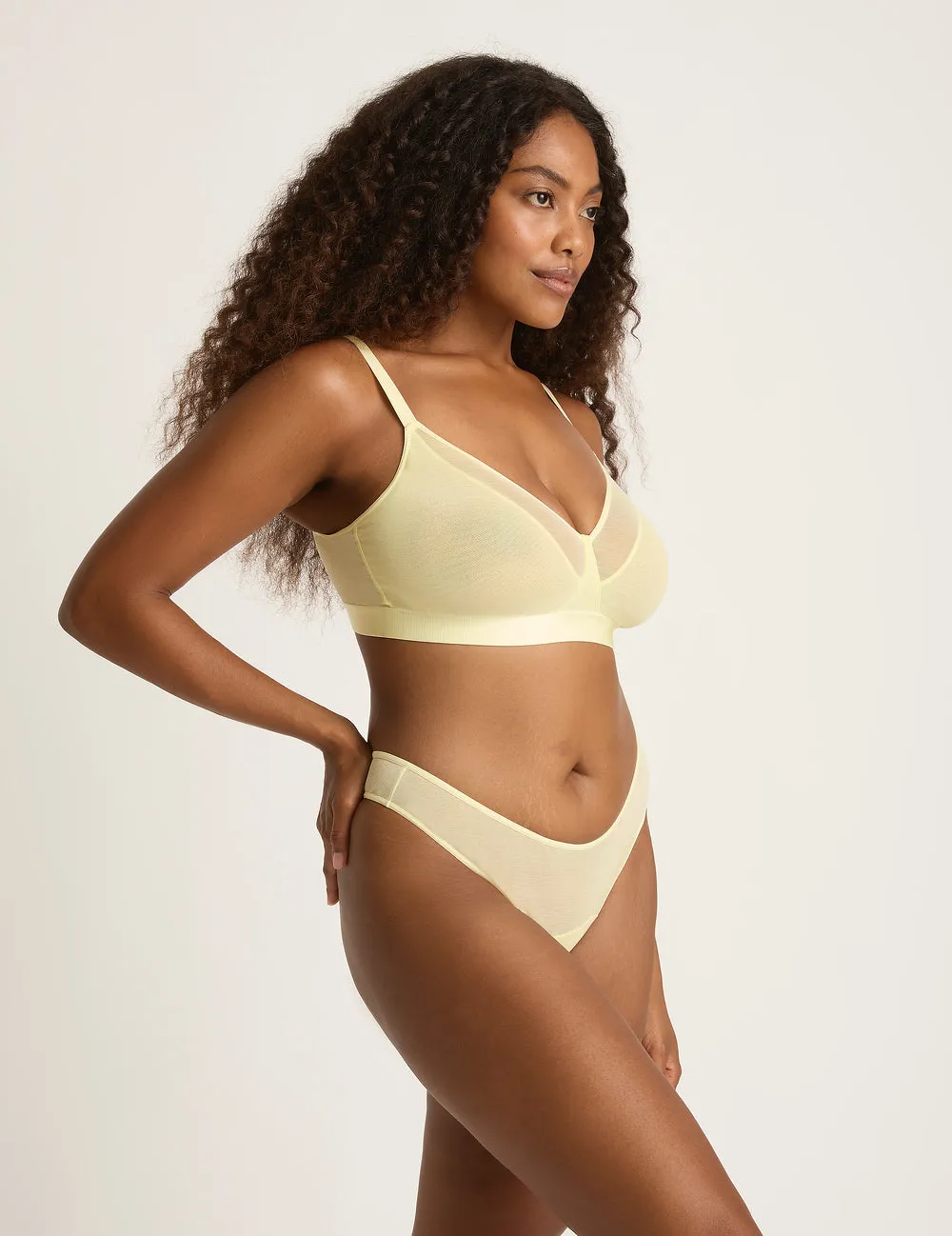 FreeMesh Full Bust Wireless Bra - Lemon sold by Boody Eco Wear product image thumbnail 4