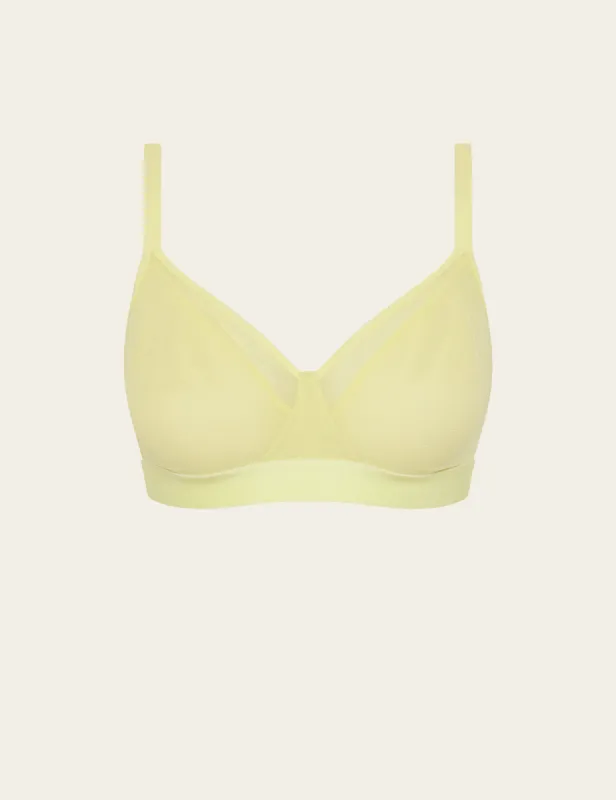 FreeMesh Full Bust Wireless Bra - Lemon sold by Boody Eco Wear