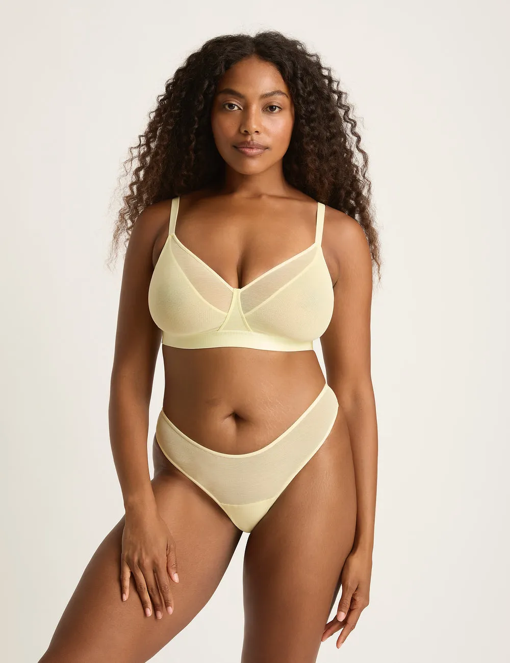 FreeMesh Full Bust Wireless Bra - Lemon sold by Boody Eco Wear product image thumbnail 2