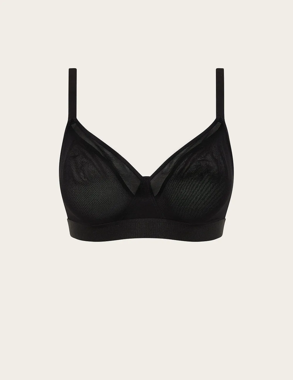 FreeMesh Full Bust Wireless Bra - Black sold by Boody Eco Wear