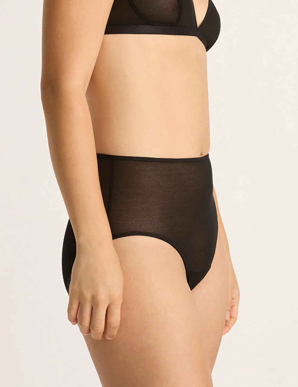 FreeMesh High-Cut Full Briefs - Black sold by Boody Eco Wear product image thumbnail 4