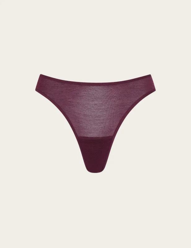 FreeMesh G-String - Fig sold by Boody Eco Wear