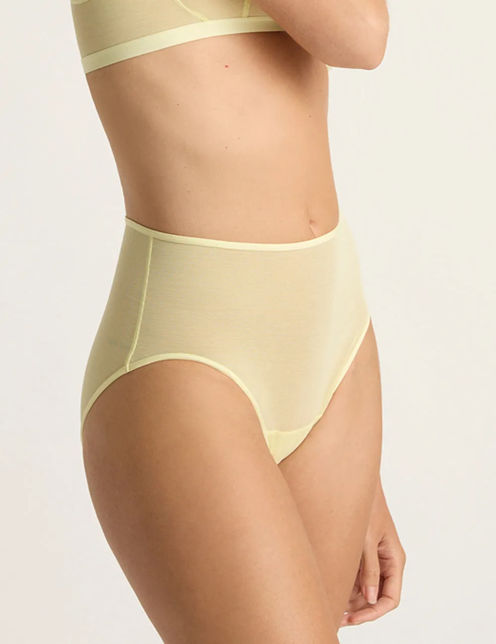 FreeMesh High-Cut Full Briefs - Lemon sold by Boody Eco Wear product image thumbnail 4