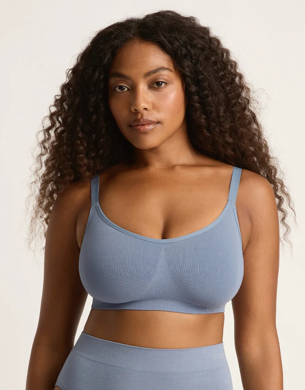 Full Bust Wireless Bra - Dusty Blue sold by Boody Eco Wear