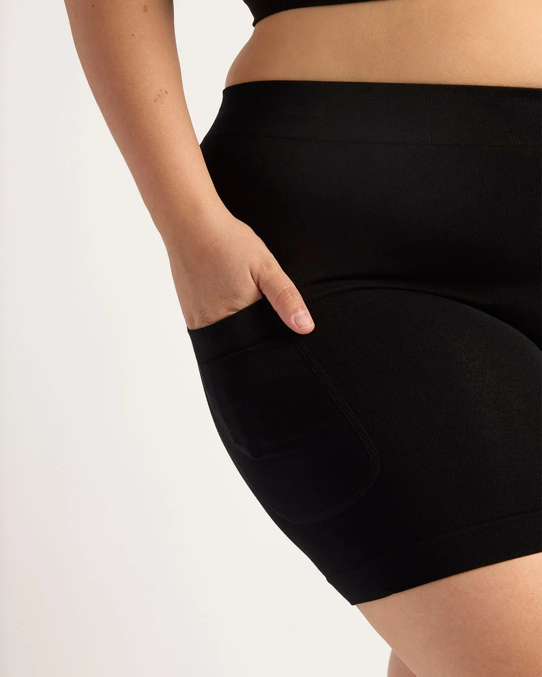 Seamfree Undershorts with Pocket 6" - Black sold by Boody Eco Wear product image thumbnail 5
