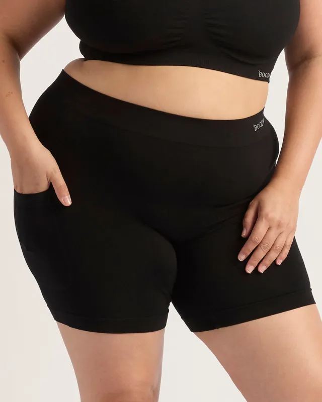 Seamfree Undershorts with Pocket 6" - Black sold by Boody Eco Wear